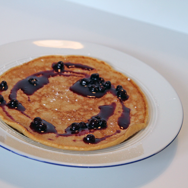 Bierpfannkuchen mit Heidelbeeren