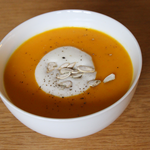 Kürbisschaumsuppe mit Ginger Bier